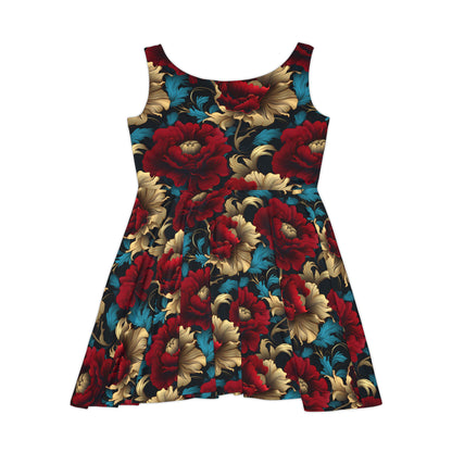 Chiaroscuro Red Flower Women's Dress