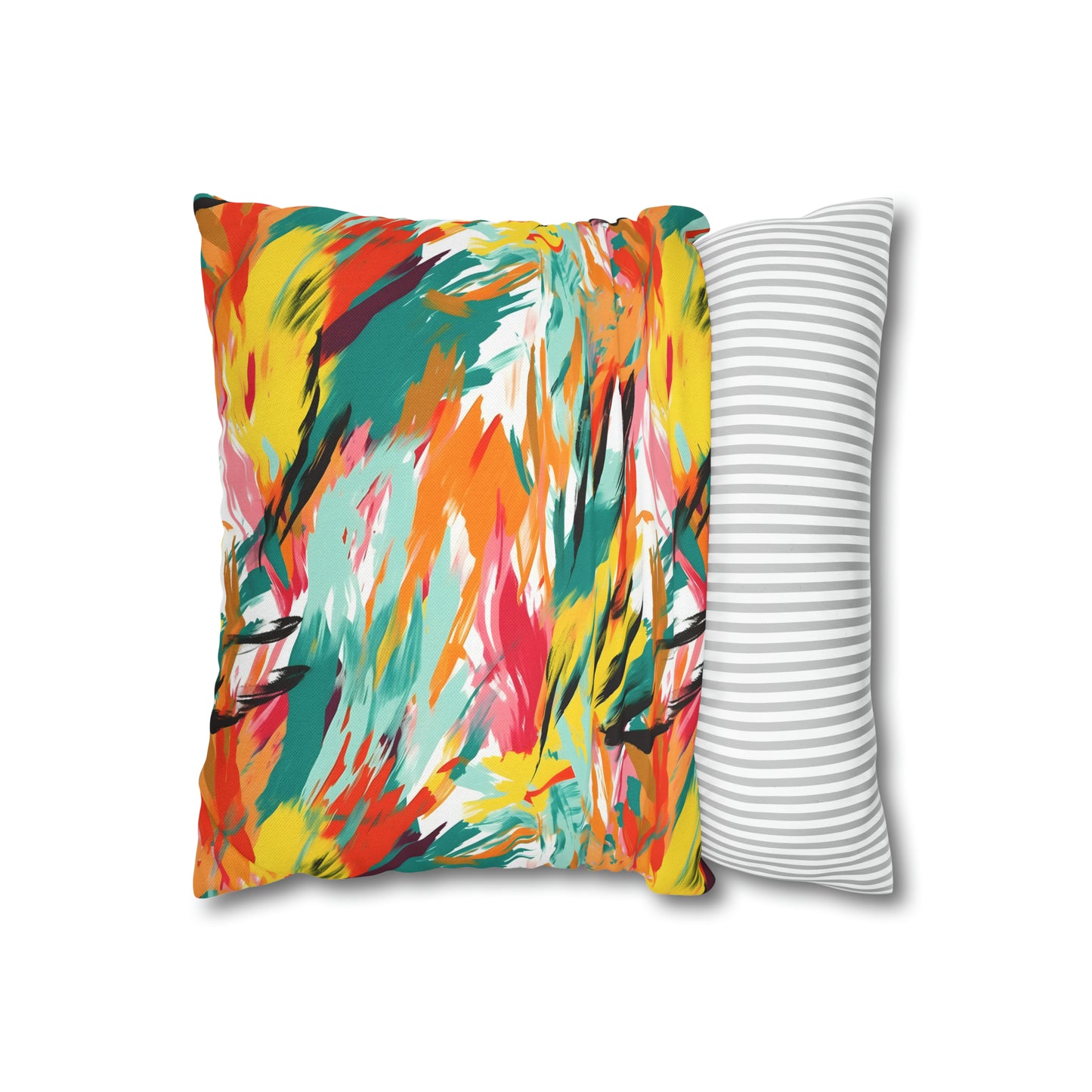 Exotic Flora and Fauna Abstract Paints Pillow Case