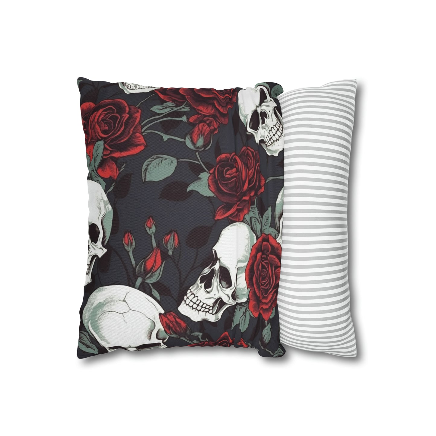 Floral Skulls and Roses Pillow Case