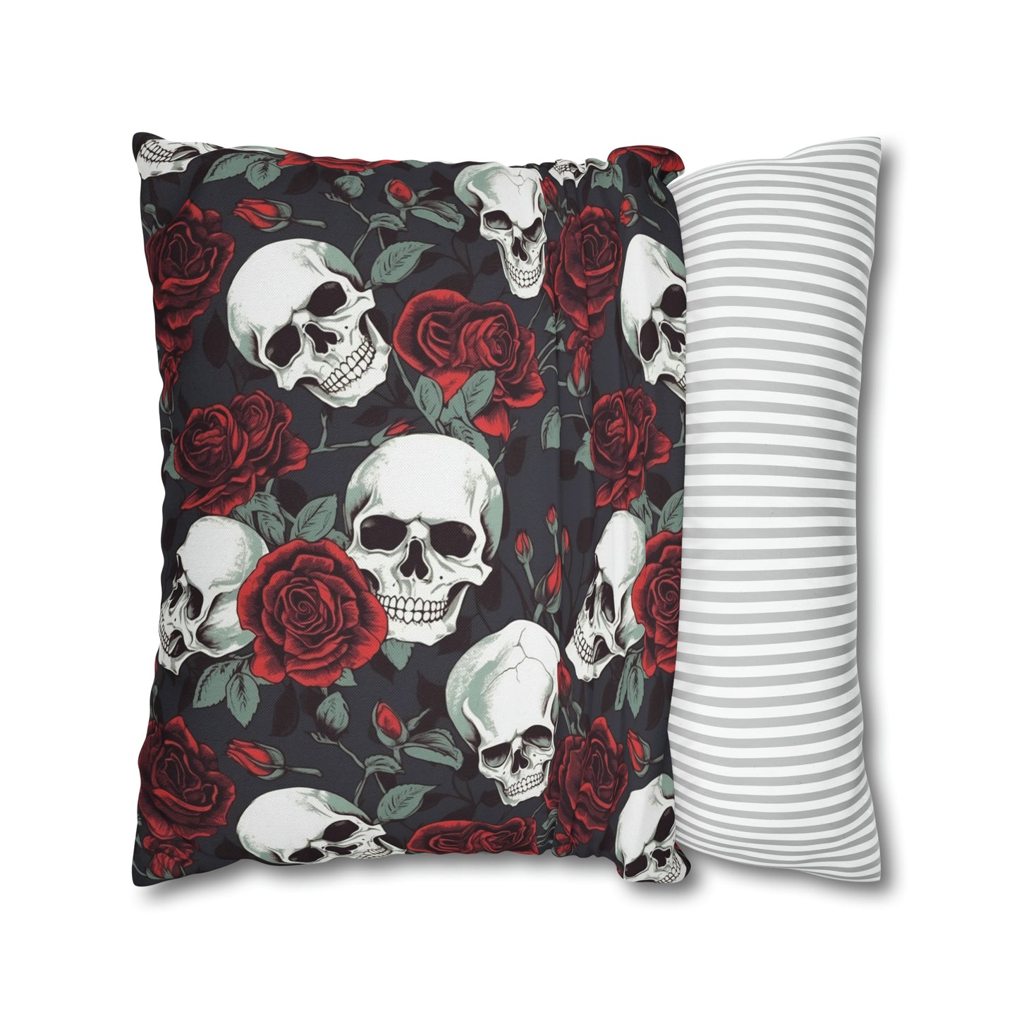 Floral Skulls and Roses Pillow Case