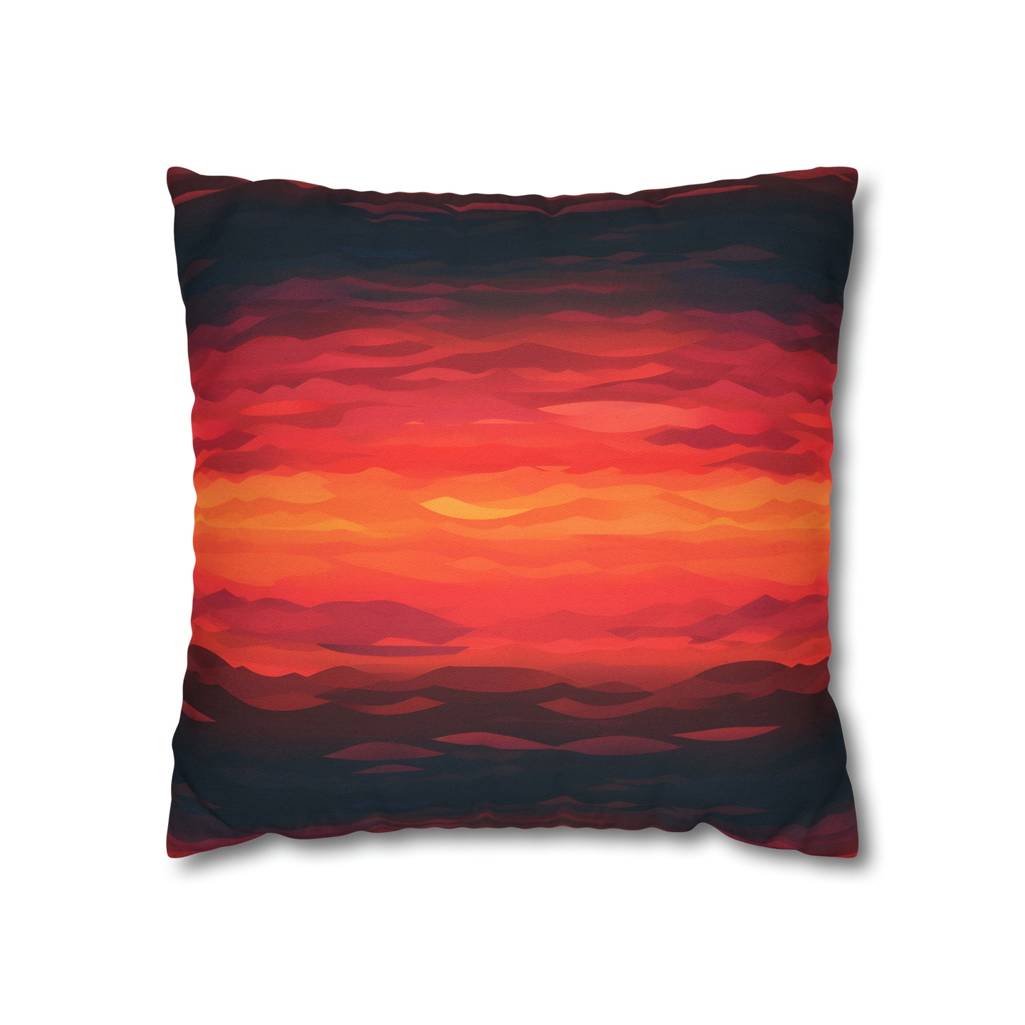 Red Sunset Pillow Case