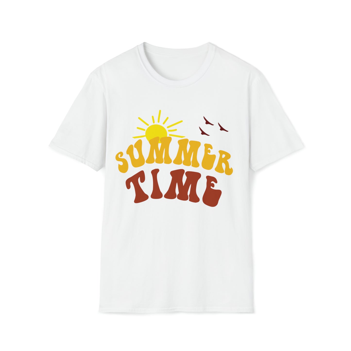 Summer Time Groovy Vibes Unisex Softstyle T-Shirt