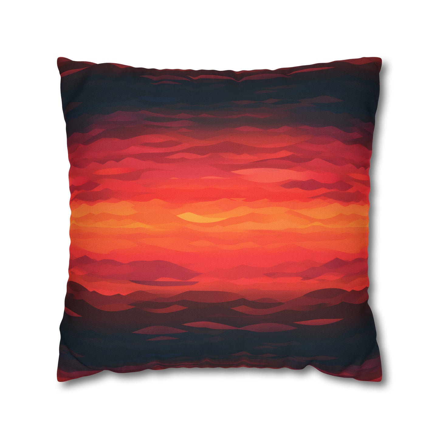 Red Sunset Pillow Case