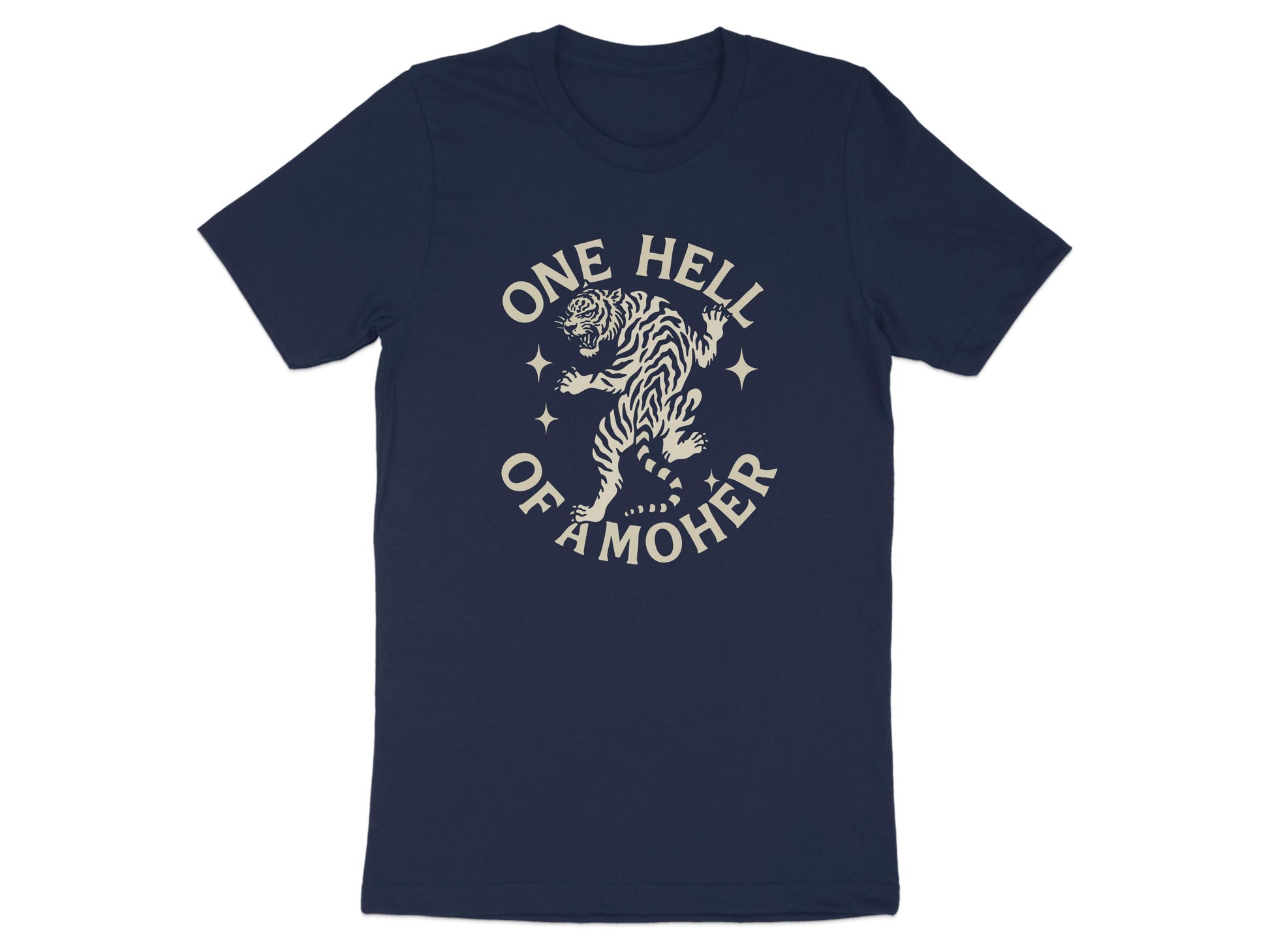 One Hell of A Mother Design on Black T-Shirt product type