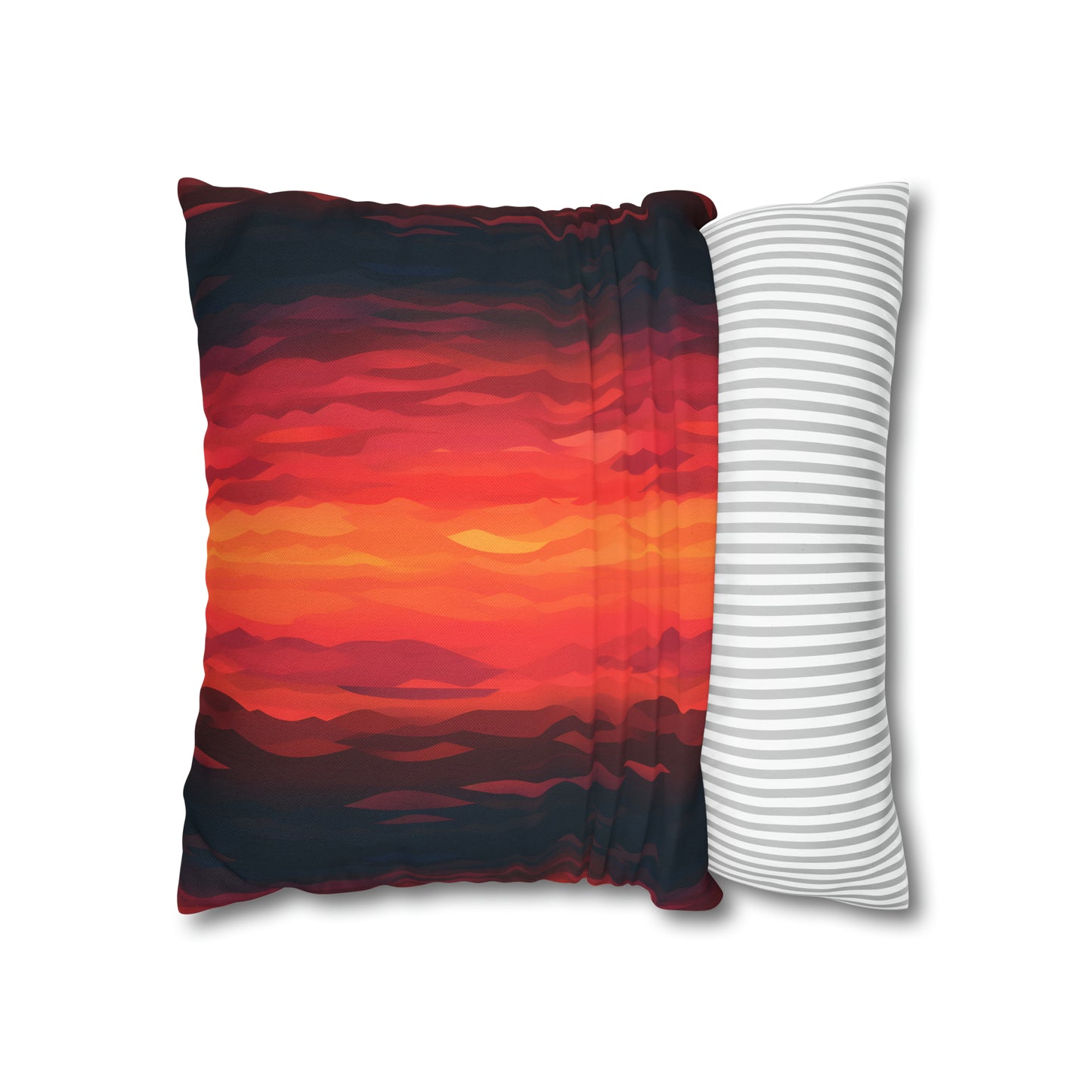 Red Sunset Pillow Case