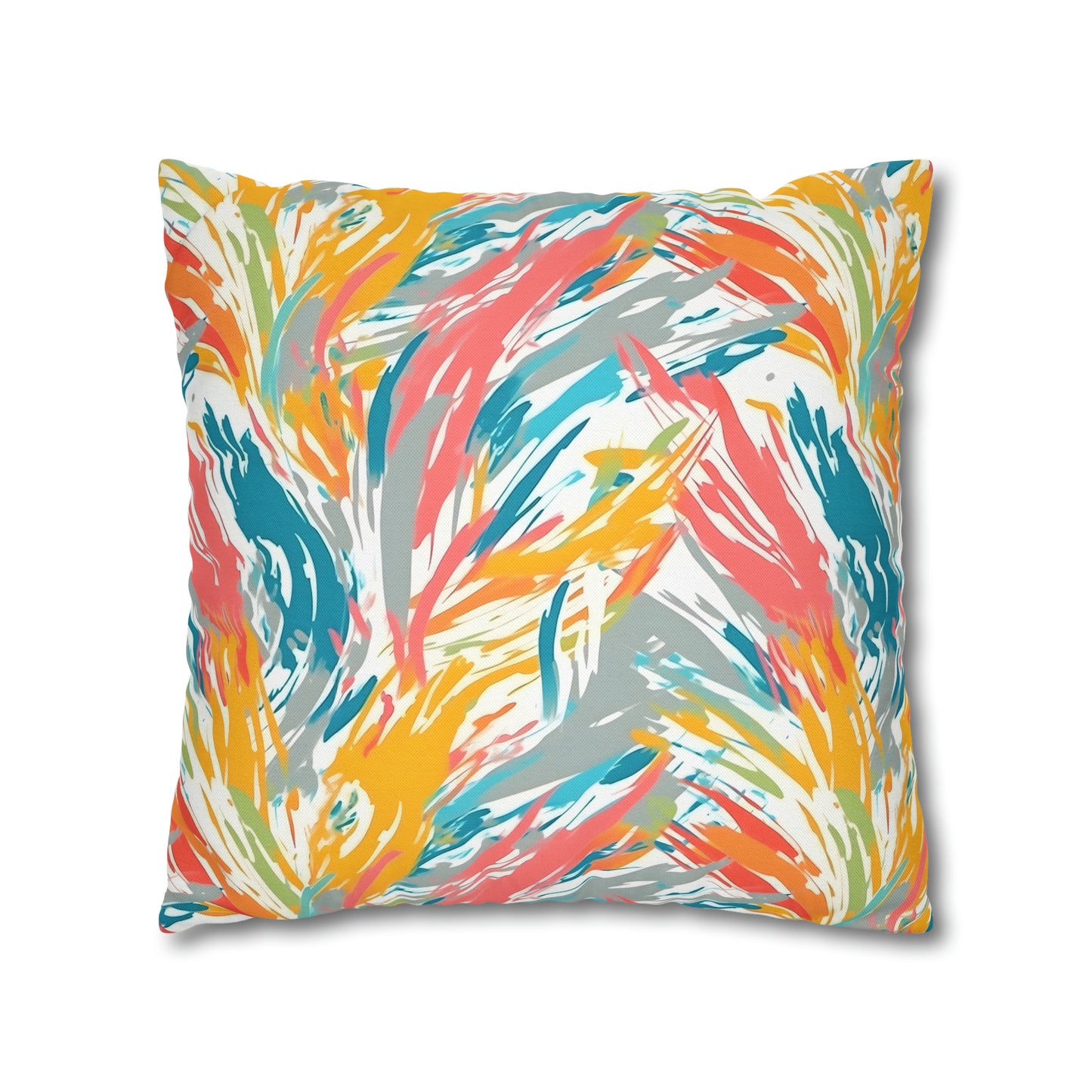 Multicolored Palm Leaves Pillow Case