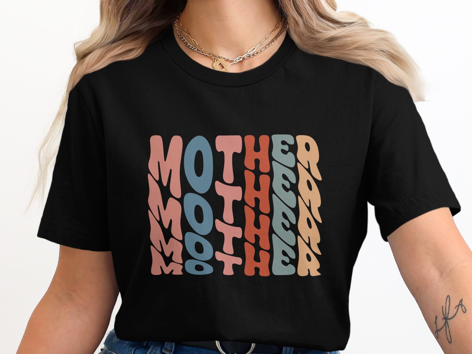 Vibrant Colorful Graphic Mother Print T-shirt product