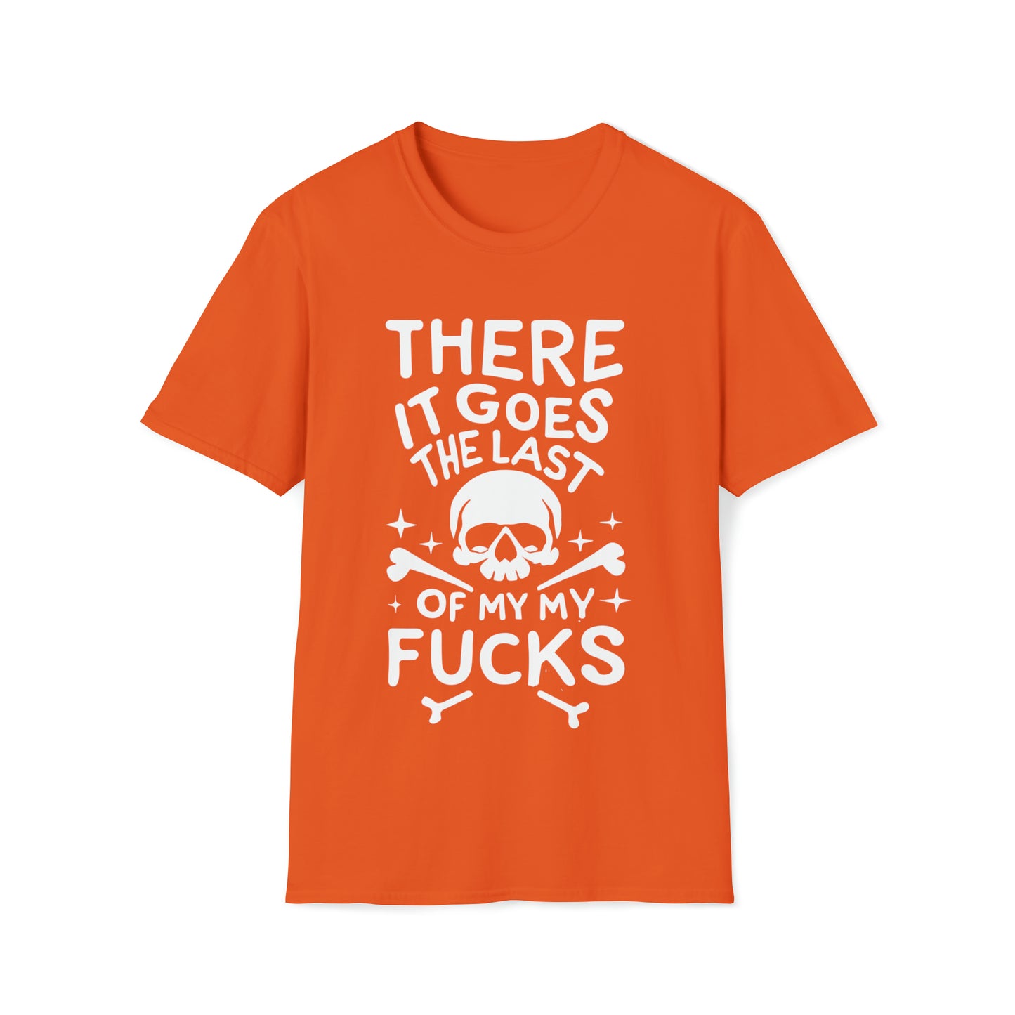 There It Goes, The Last of My F*cks Unisex T-Shirt, Halloween Skeleton Shirt, Funny Skull Shirt, Rebel Halloween, Rockabilly, Party Outfit