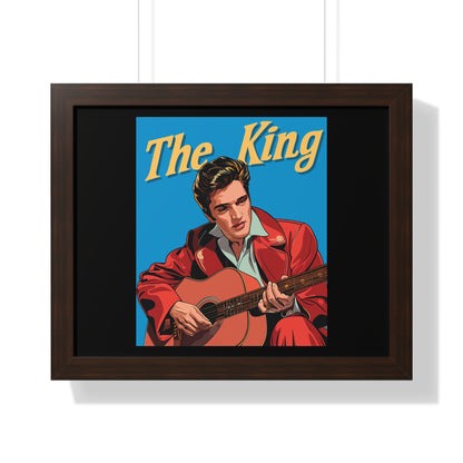 The King Elvis Presley Framed Poster - Iconic Rock and Roll Wall Art, Music Legend Home Decor