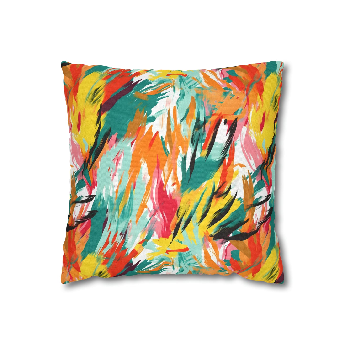 Exotic Flora and Fauna Abstract Paints Pillow Case