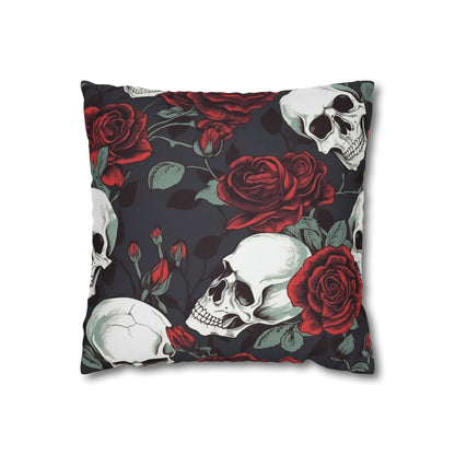 Floral Skulls and Roses Pillow Case