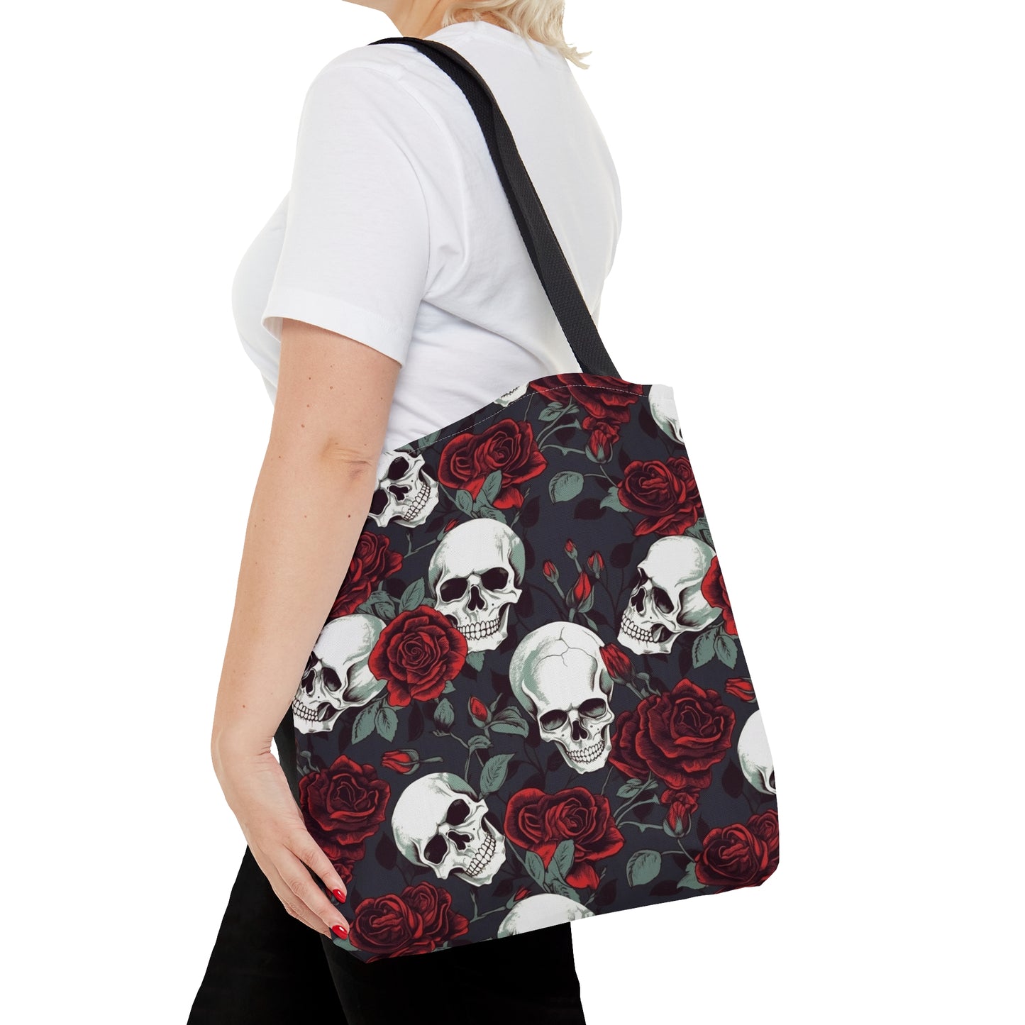 Skulls and Roses Tote Bag