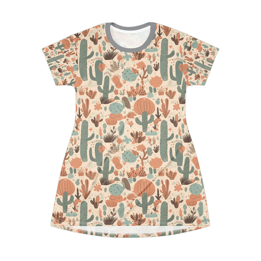 Desert Pattern T-Shirt Dress