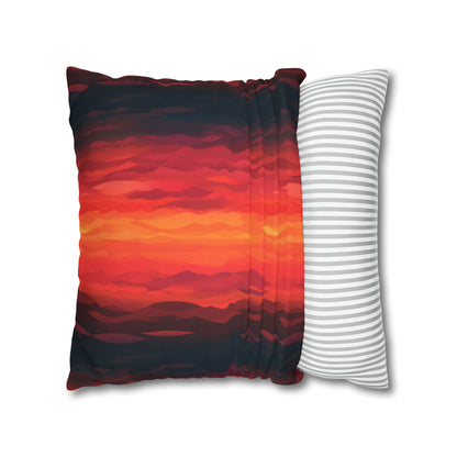 Red Sunset Pillow Case