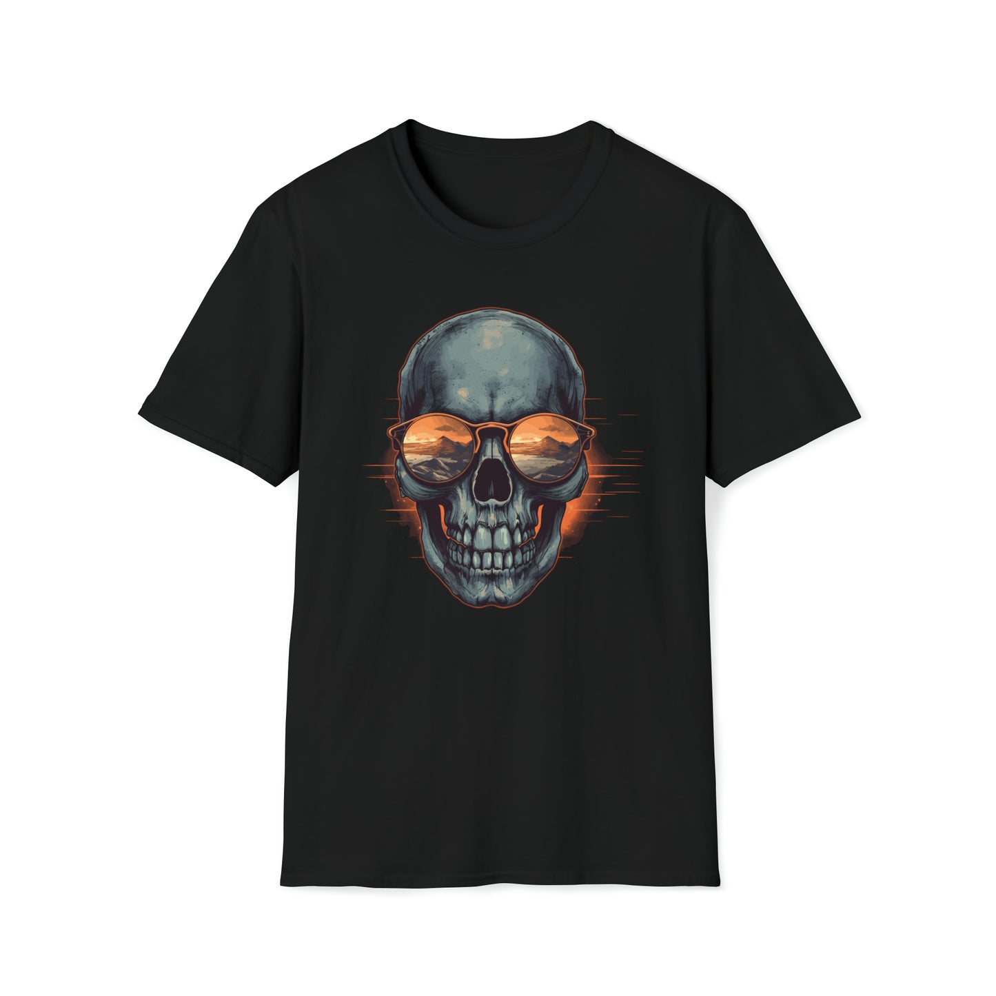 Skull with Sunglasses Horror Rockabilly T-Shirt for Beach Traveling and Vacationing