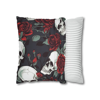 Floral Skulls and Roses Pillow Case