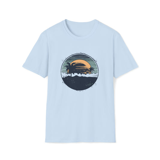 Sunburst Silhouette at Sunrise T-Shirt - Beach Vibes, Sunset Shirt, Summer Holiday Shirt, Summer Vacation Gift, Hawaiian Shirt