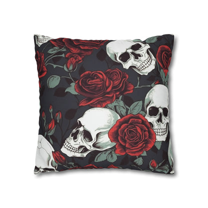 Floral Skulls and Roses Pillow Case