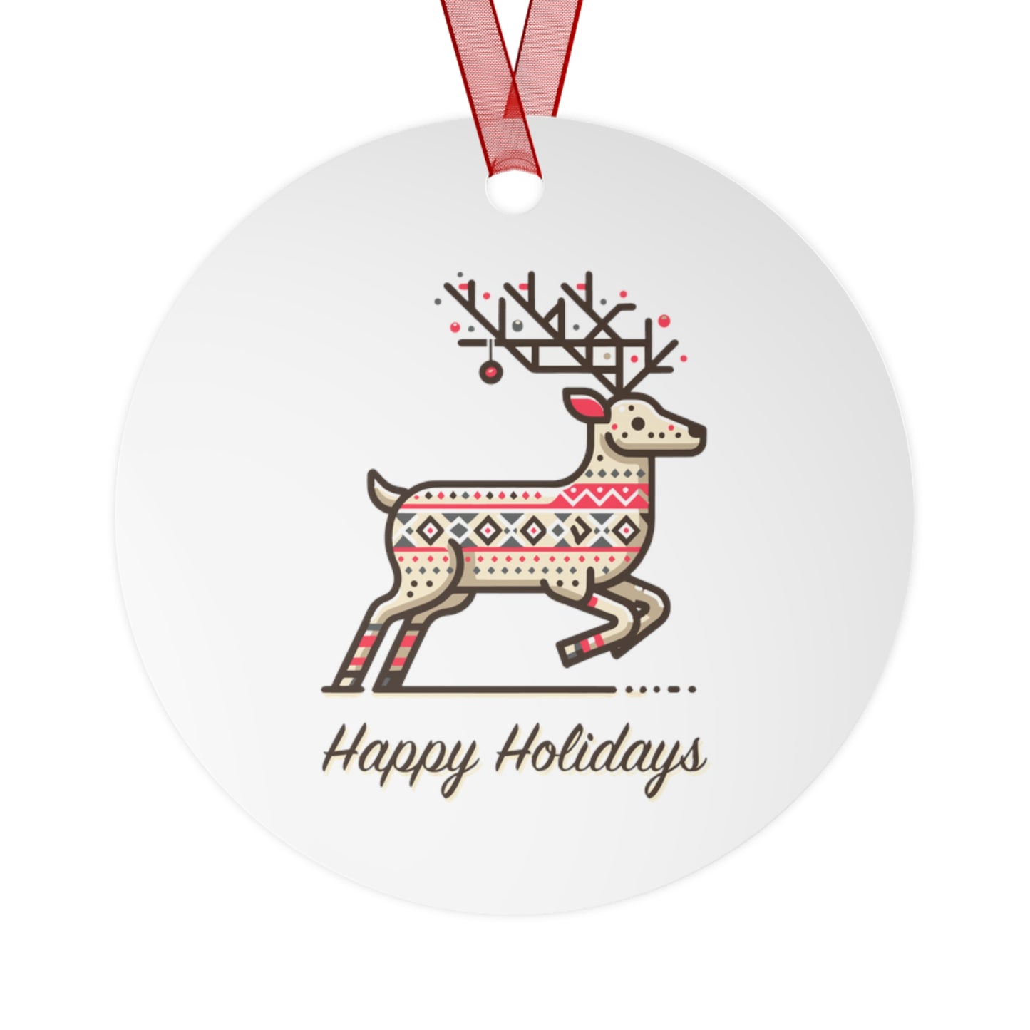 Geometric Reindeer Christmas Ornament