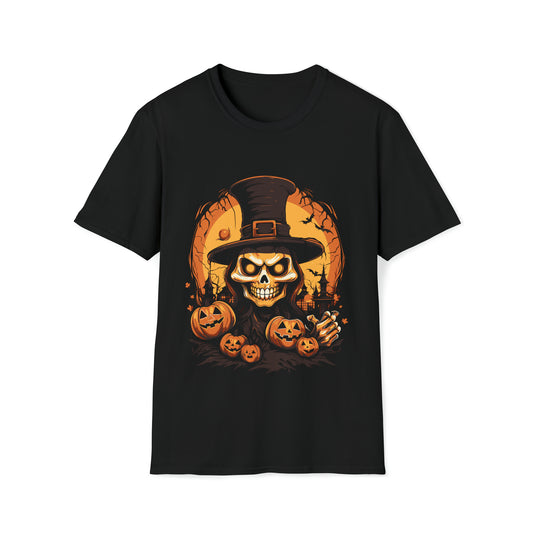 Creepy Witch Halloween T-Shirt - Skulls Spooky Season Apparel, Nightmare Halloween Shirt, Funny Halloween Shirt, Halloween Party