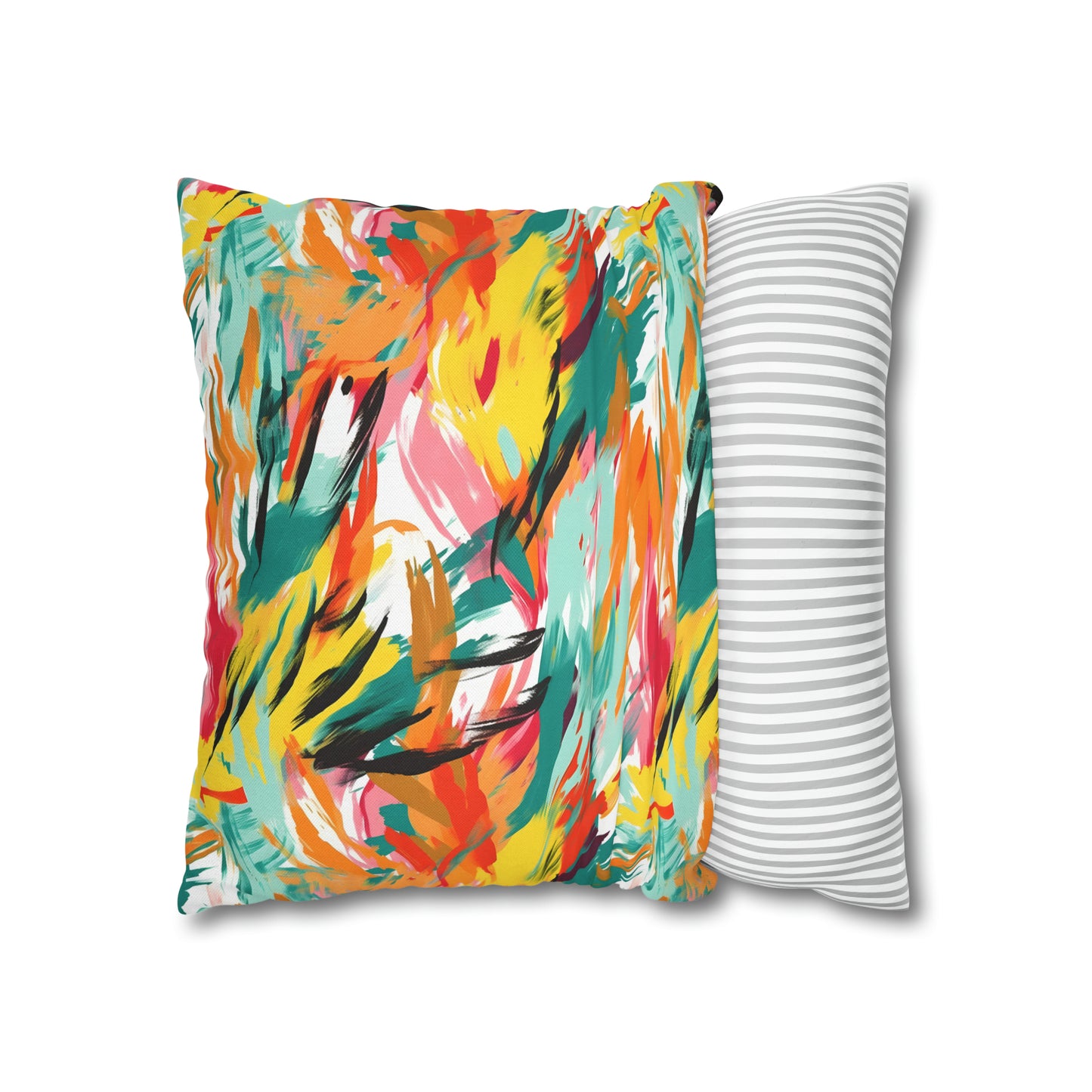 Exotic Flora and Fauna Abstract Paints Pillow Case