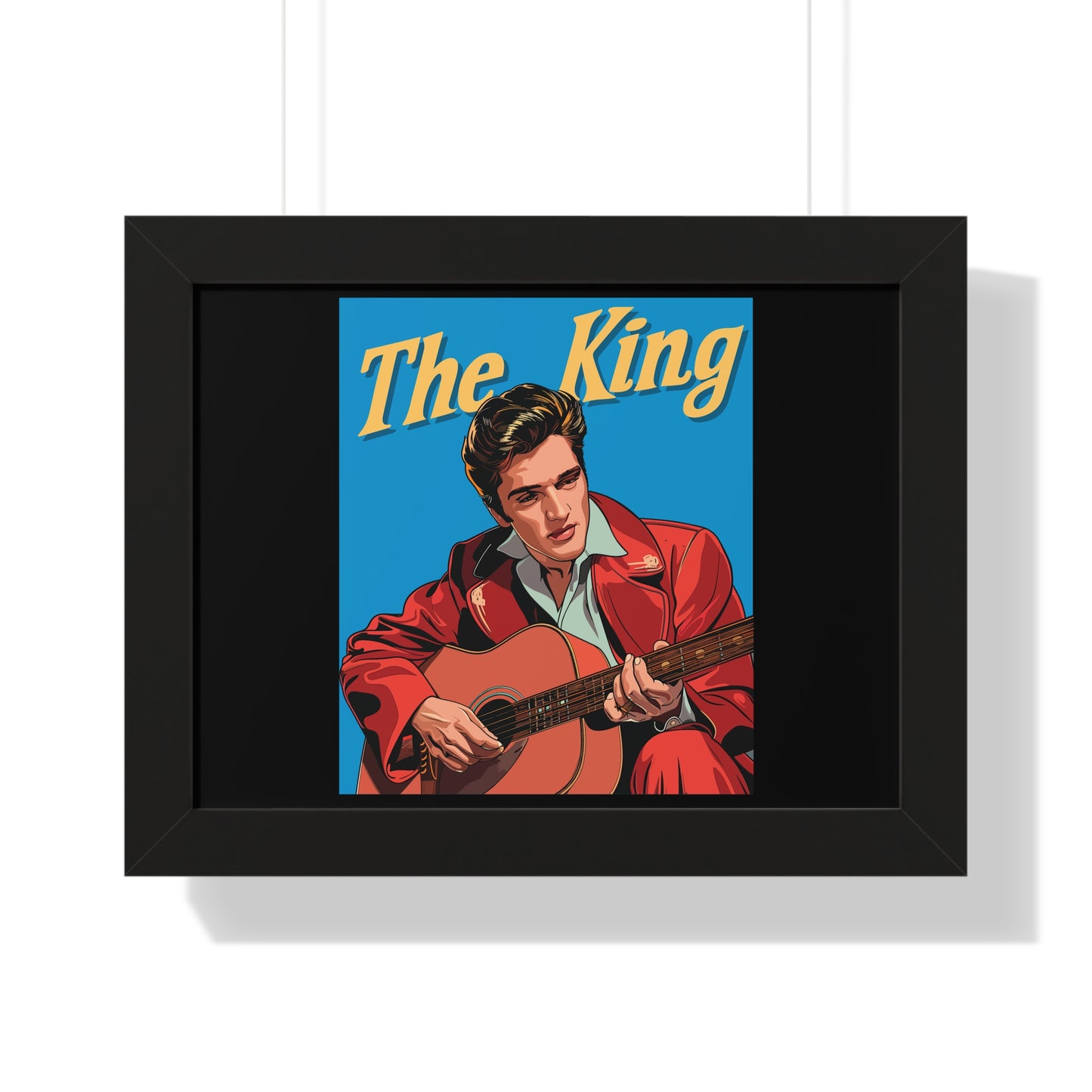 The King Elvis Presley Framed Poster - Iconic Rock and Roll Wall Art, Music Legend Home Decor