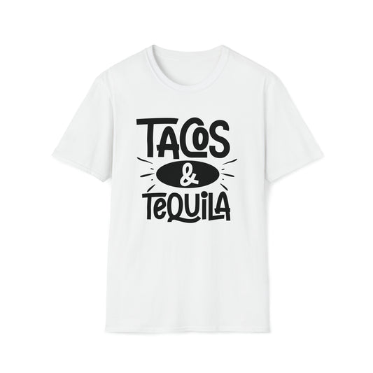 Tacos and Tequila Unisex T-Shirt Gifts for Funny Mexican Vacation