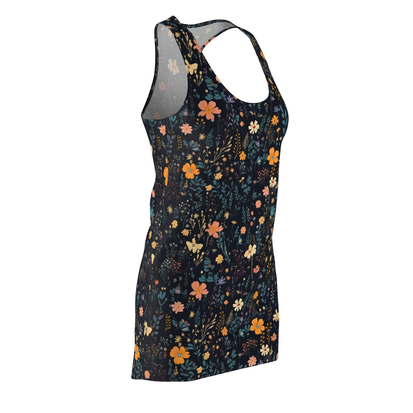 Spring Flower Cut & Sew Racerback Dress