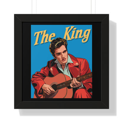 The King Elvis Presley Framed Poster - Iconic Rock and Roll Wall Art, Music Legend Home Decor