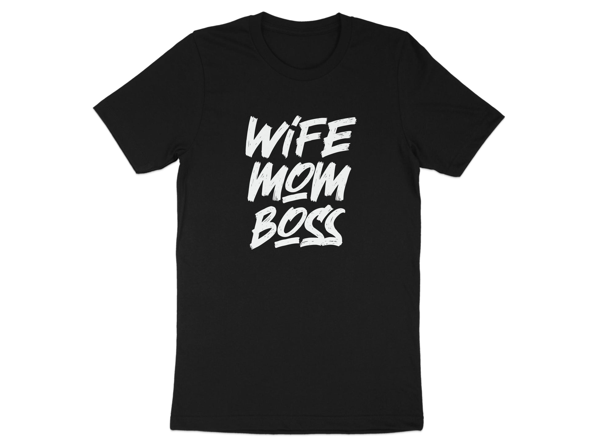 Wife Mom Boss Printed Bold Lettering T-shirt product