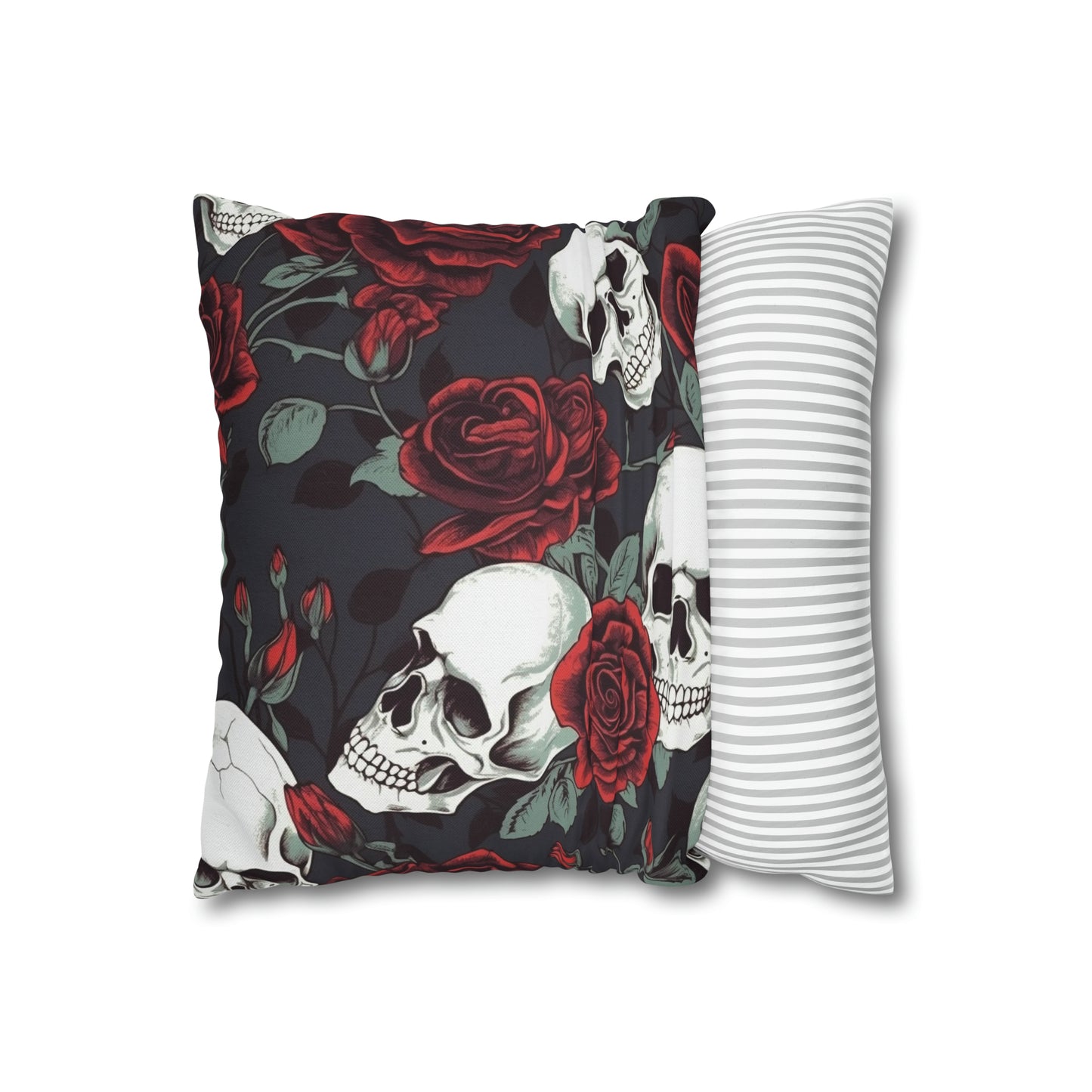 Floral Skulls and Roses Pillow Case