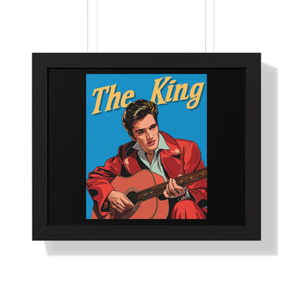 The King Elvis Presley Framed Poster - Iconic Rock and Roll Wall Art, Music Legend Home Decor