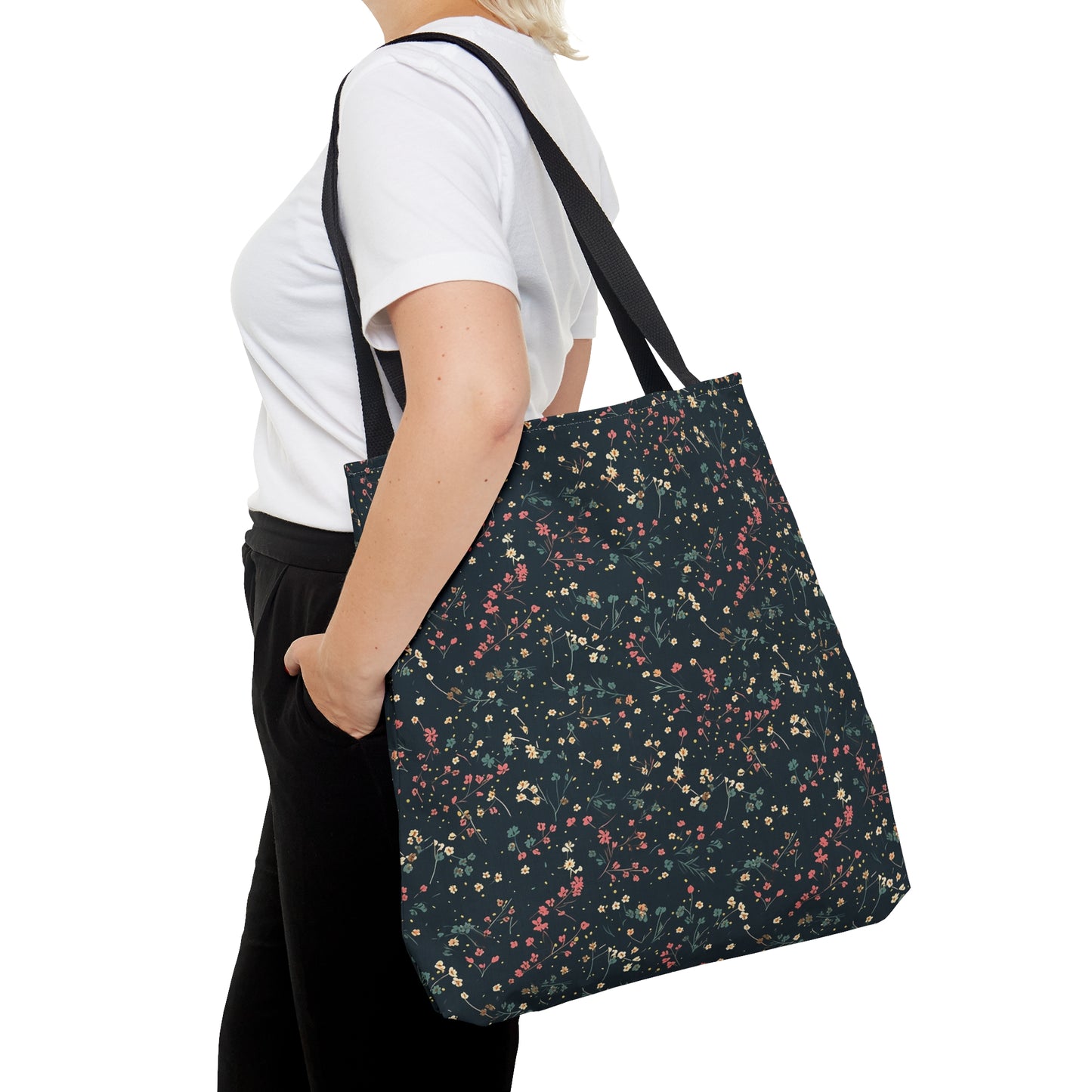 Summer Flowers Pattern Tote Bag