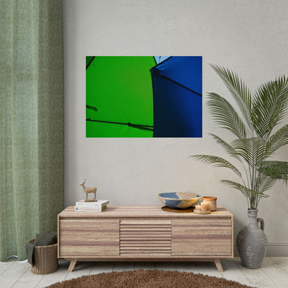 Green and Blue Abstract Wall Art