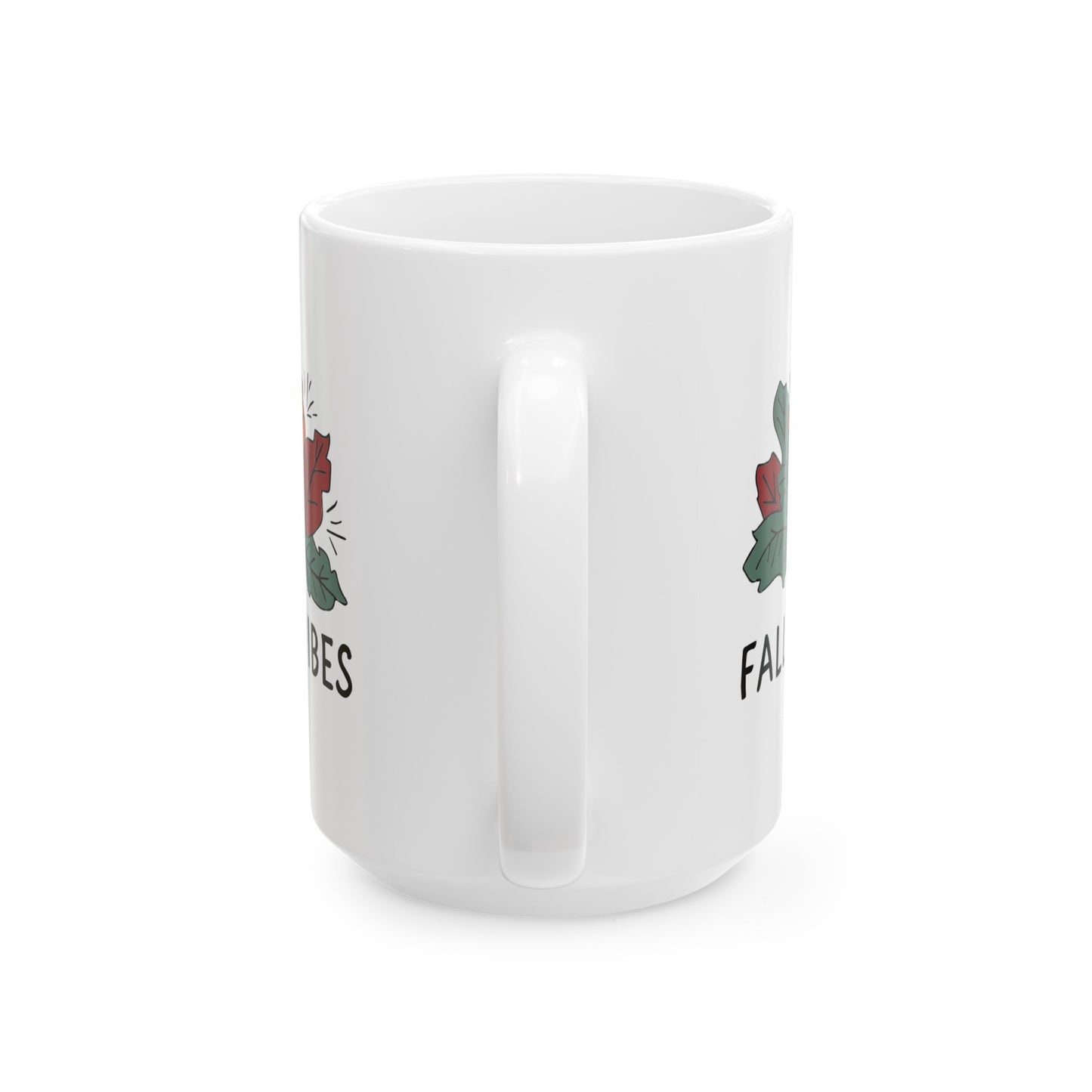 Fall Vibes Coffee Mug - Autumn Season White Ceramic Cup, Perfect for Fall Lovers