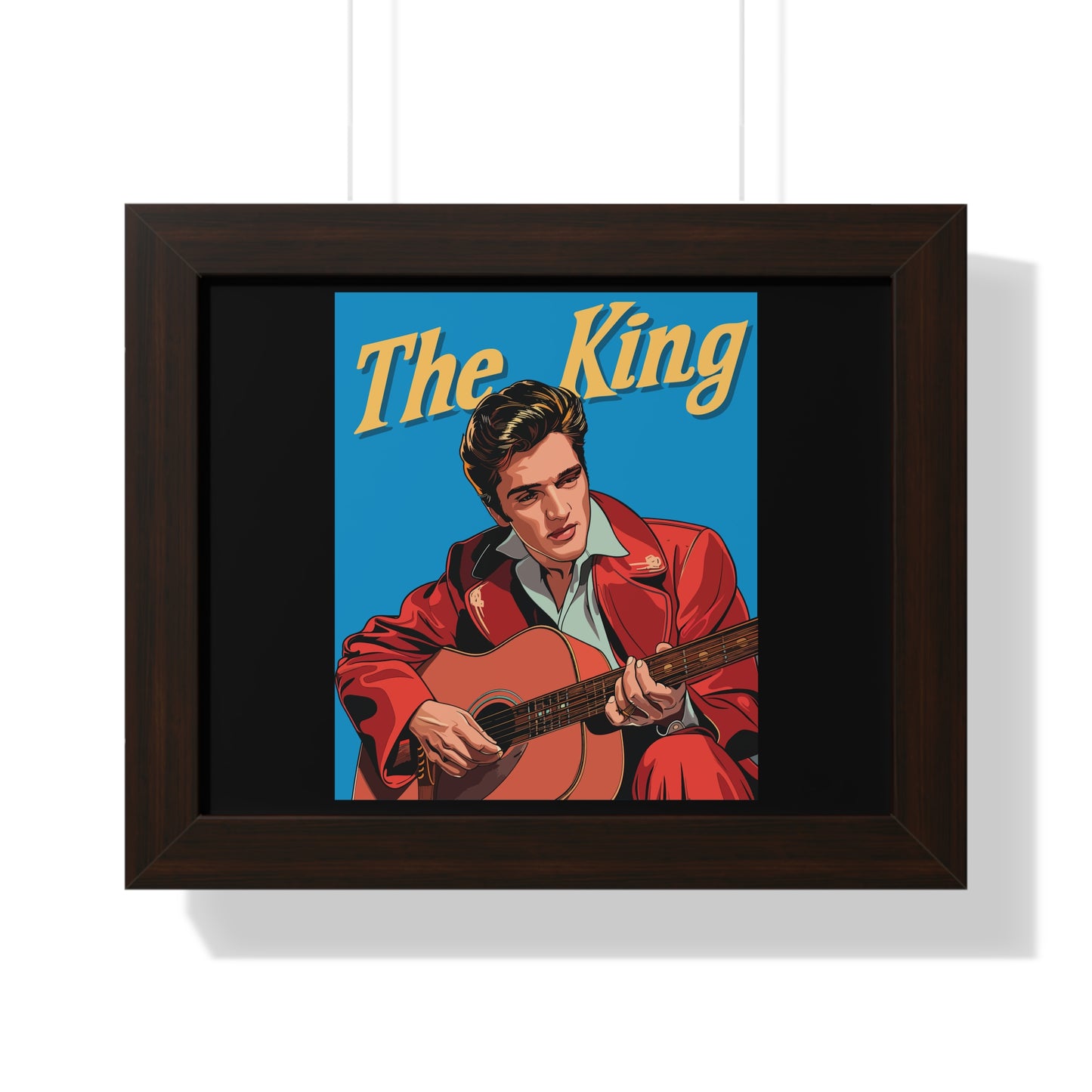 The King Elvis Presley Framed Poster - Iconic Rock and Roll Wall Art, Music Legend Home Decor