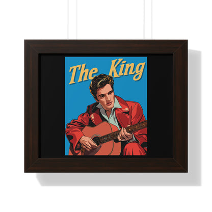 The King Elvis Presley Framed Poster - Iconic Rock and Roll Wall Art, Music Legend Home Decor