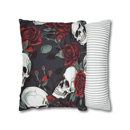 Floral Skulls and Roses Pillow Case