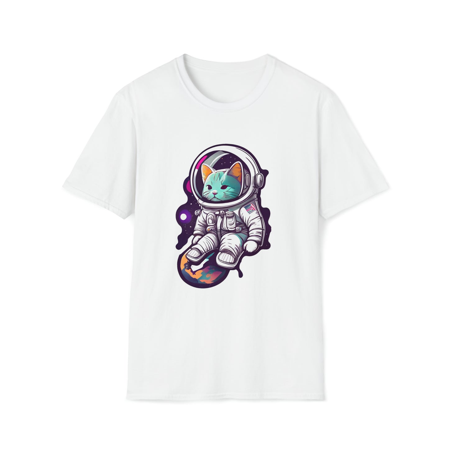 Cat In Space Unisex Softstyle T-Shirt