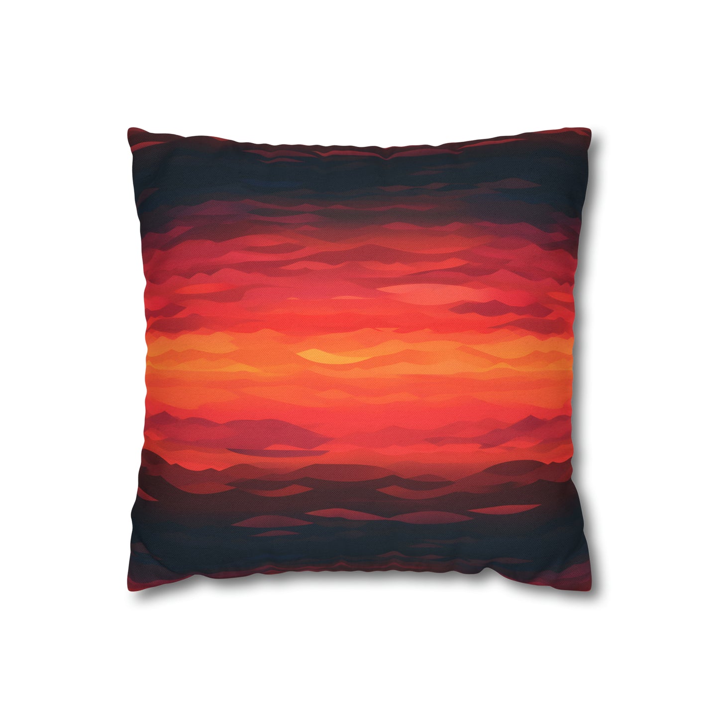 Red Sunset Pillow Case