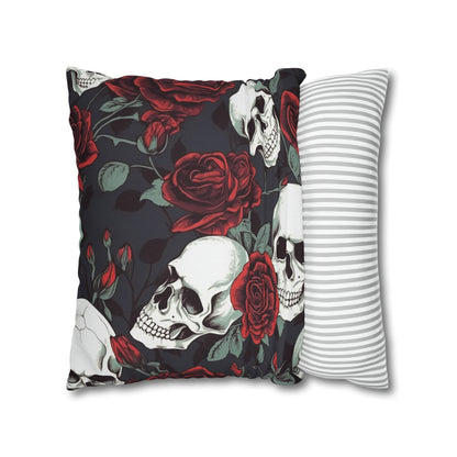 Floral Skulls and Roses Pillow Case