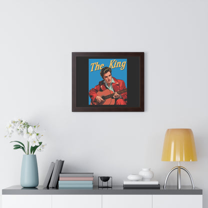 The King Elvis Presley Framed Poster - Iconic Rock and Roll Wall Art, Music Legend Home Decor