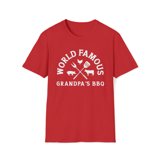 World's Famous Grandpa's BBQ | Funny Gift | Father's Day | Gildan | Unisex T-Shirt Design