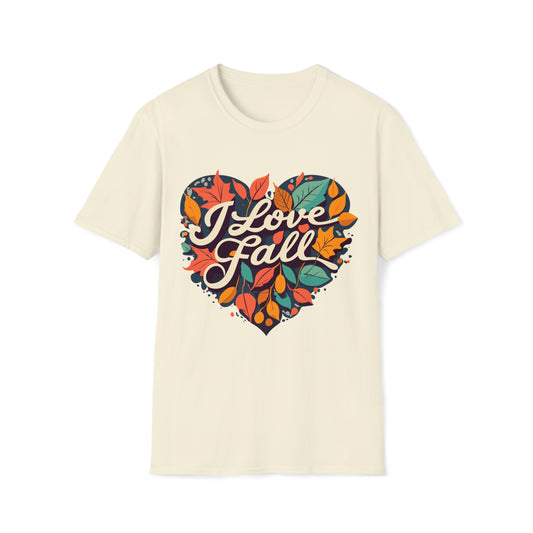 Heartfelt I Love Fall Tee - Embrace Autumn Vibes