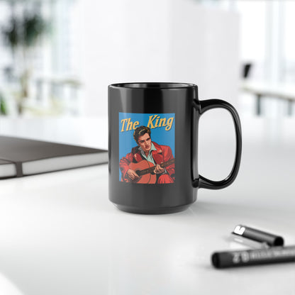 The King Elvis Presley Black Mug