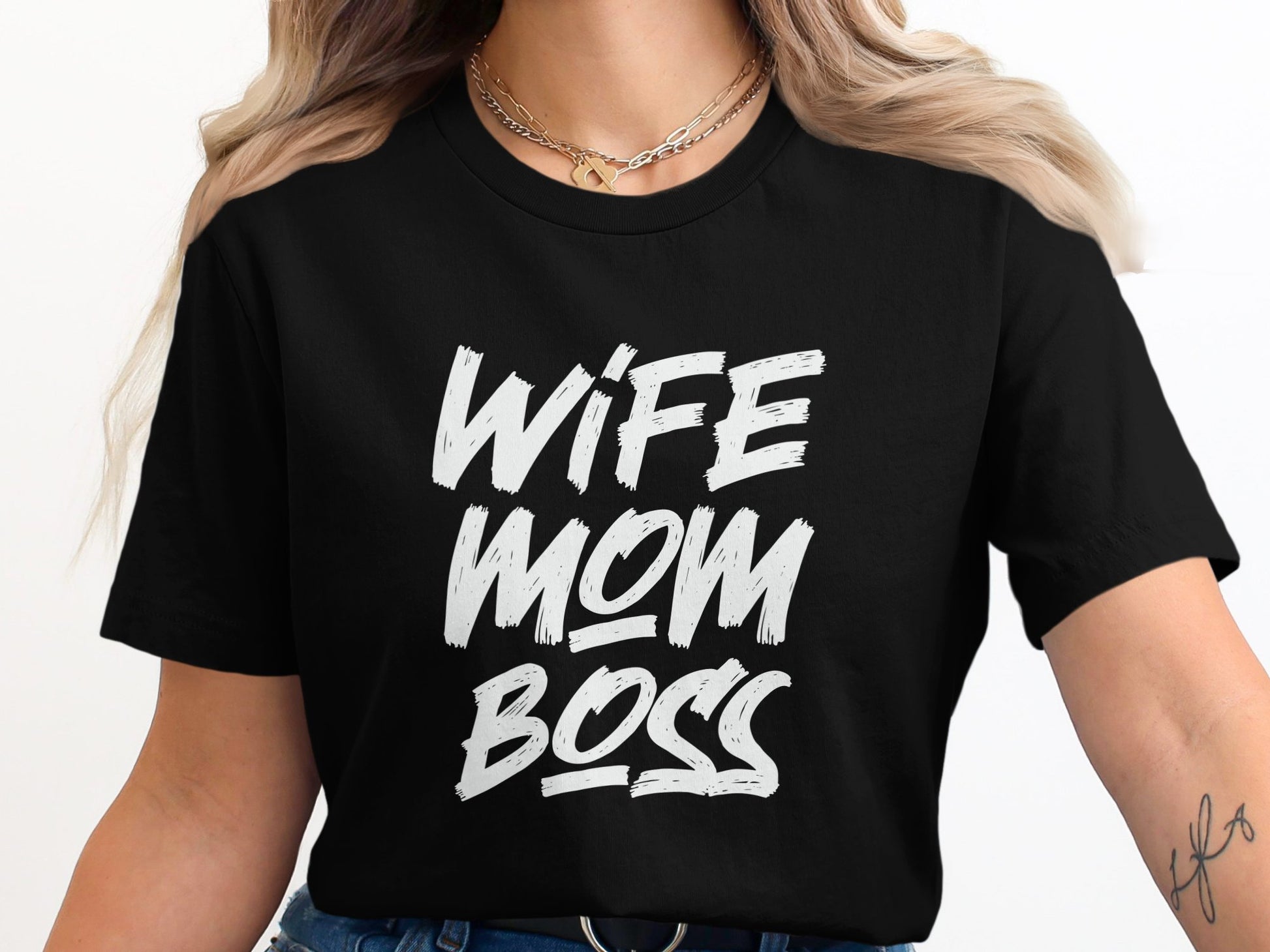 Wife Mom Boss Graphic Casual Shirt product