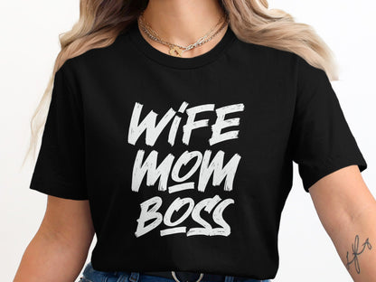 Wife Mom Boss Graphic Casual Shirt product