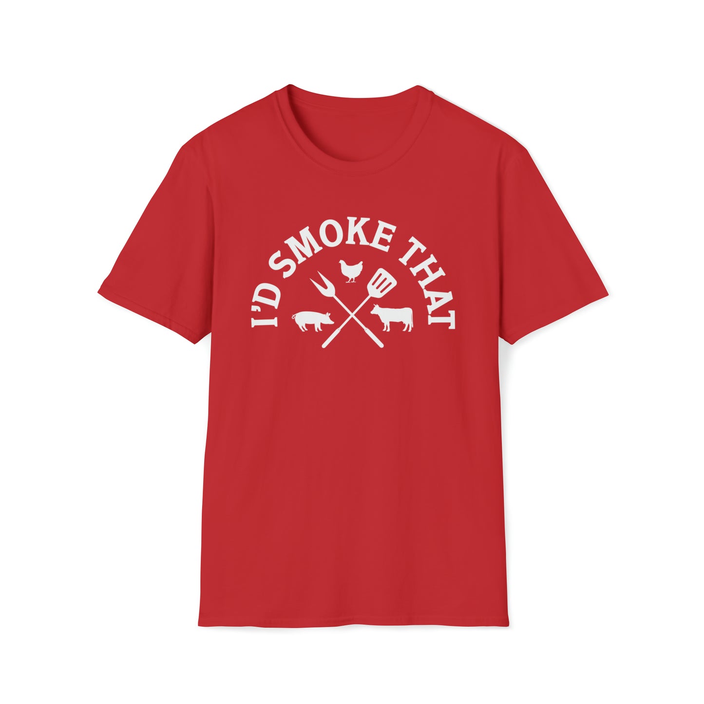 I'd Smoke That BBQ Shirt Unisex Softstyle T-Shirt