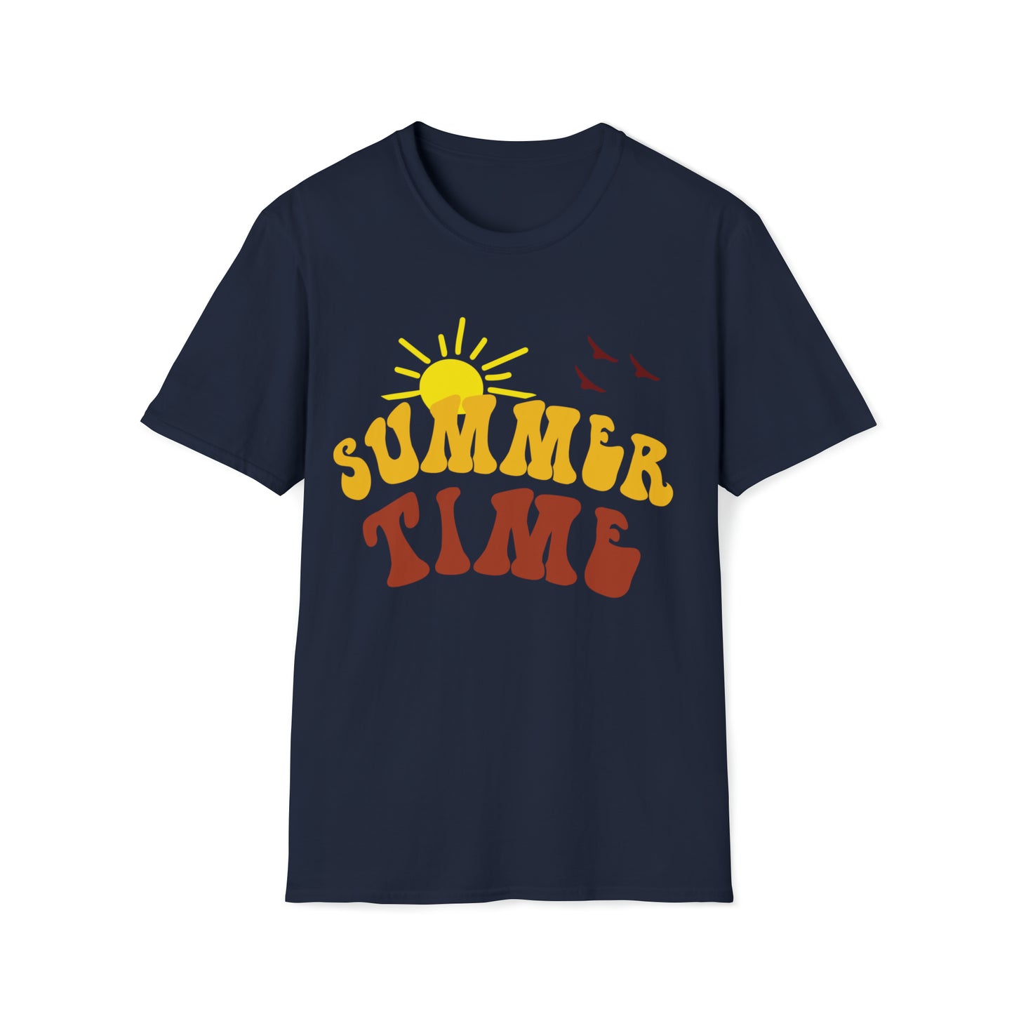 Summer Time Groovy Vibes Unisex Softstyle T-Shirt