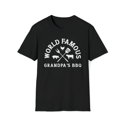 World's Famous Grandpa's BBQ | Funny Gift | Father's Day | Gildan | Unisex T-Shirt Design